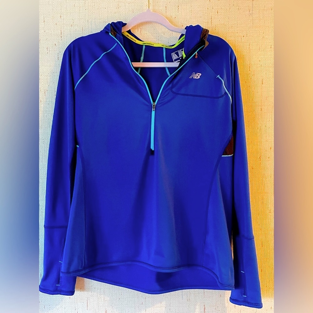 New Balance Half-Zip pullover, royal blue, size X Large